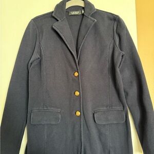 Ralph Lauren Charcoal Blazer with Gold Buttons